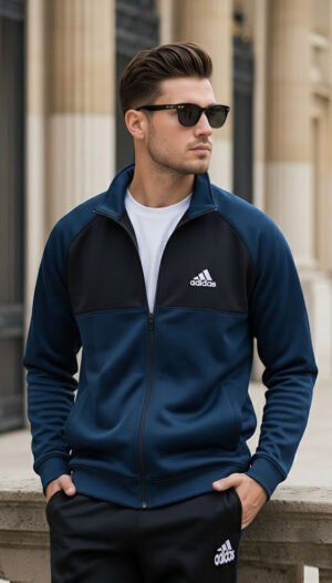 Black Blue Premium Winter Tracksuit